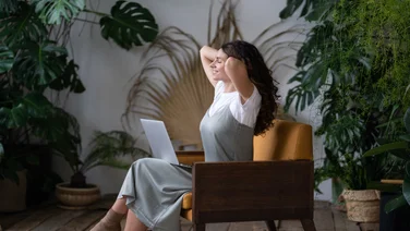 Happy WFH worker