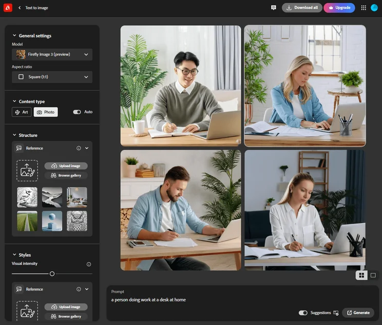 Adobe Firefly Interface