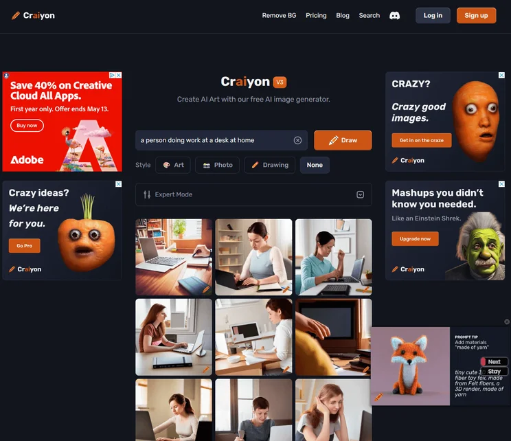Craiyon Interface