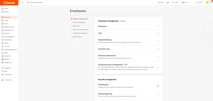 Toast Employee Management