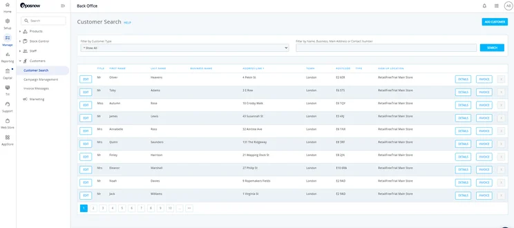 Epos Now Customer profiles.