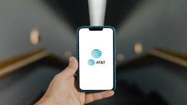 AT&T logo on phone