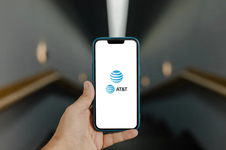 AT&T logo on phone