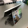 Toast POS hardware setup with dual display monitors on counter.