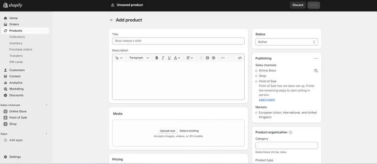 Shopify Products