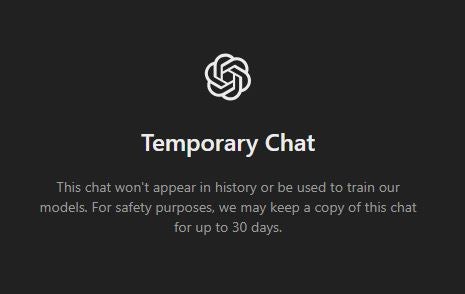 chatgpt temporary chat 2