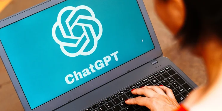 ChatGPT logo on laptop
