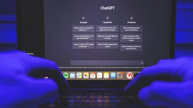 chatgpt in dark room on computer screen