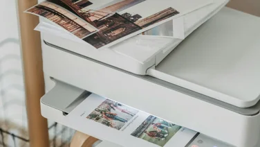 A photo printer in action