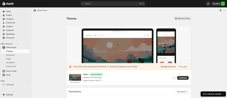 Shopify POS online store themes