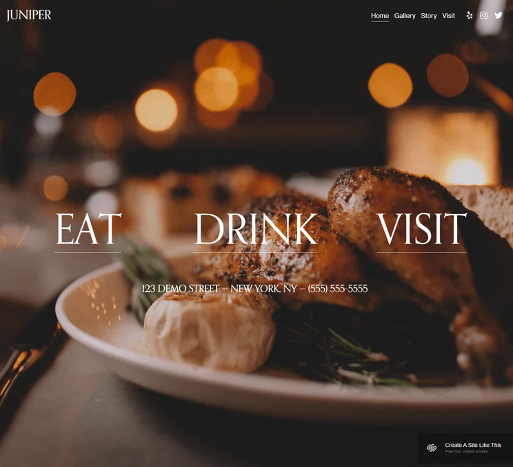 Squarespace Template Juniper