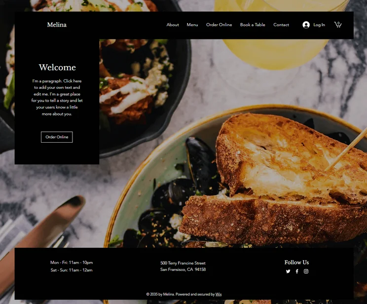 Wix Template Melina