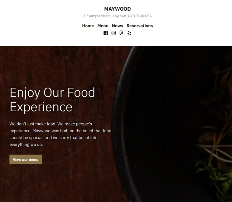WordPress Template Maywood