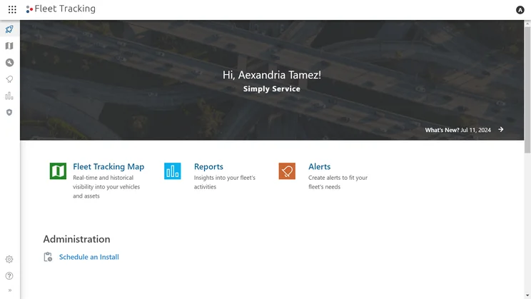 The GPS Insight homepage