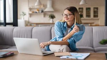 remote worker with paperwork