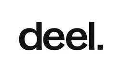 Deel's new logo with a white background
