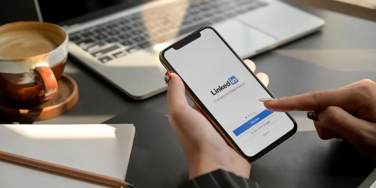 LinkedIn on a smartphone