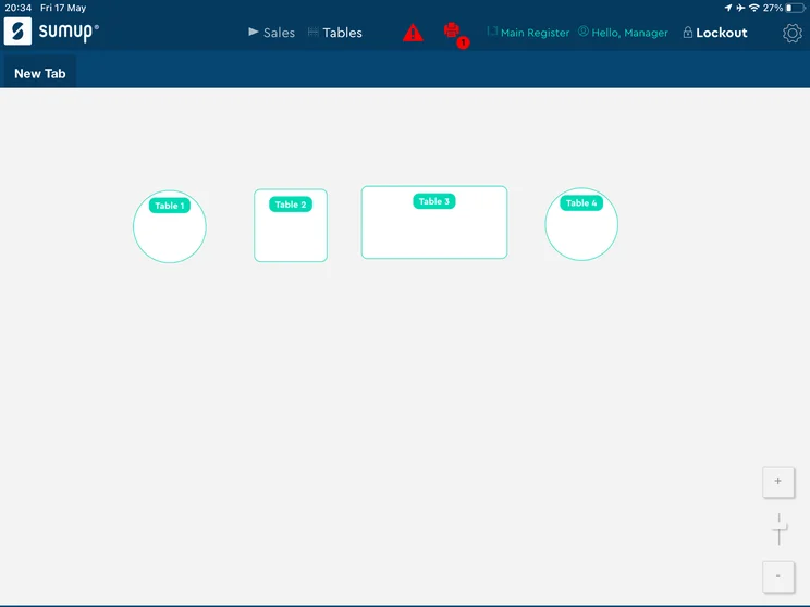 SumUp POS table plan