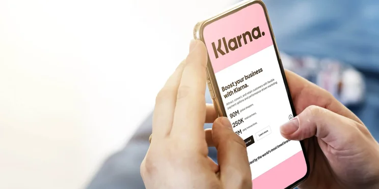 The Klarna app on a phone