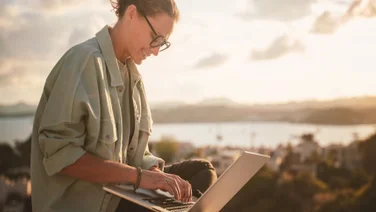 Remote Worker at a Beach