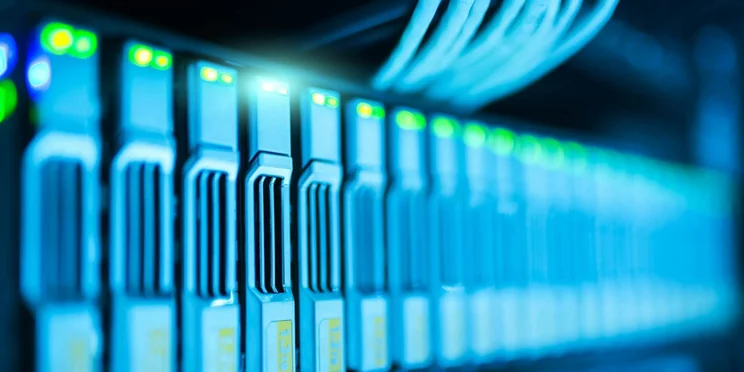 A row of data servers
