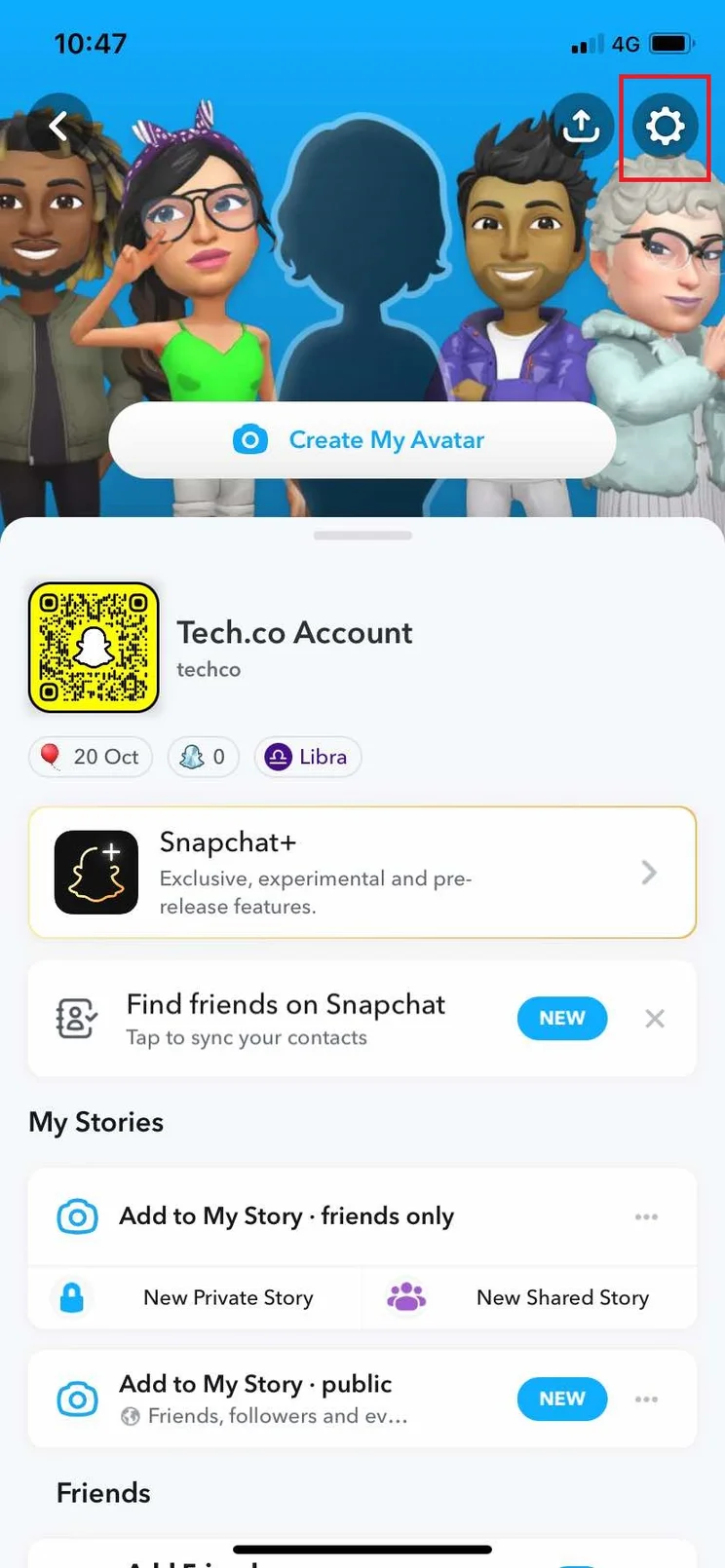 Tap the Geer on the top right corner of your screen