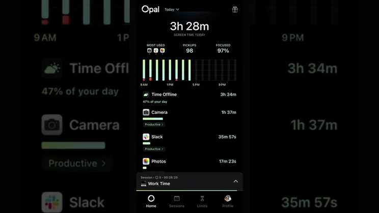 Screenshot of Opal app