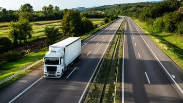 Truck on road