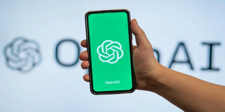Phone with OpenAI open on screen