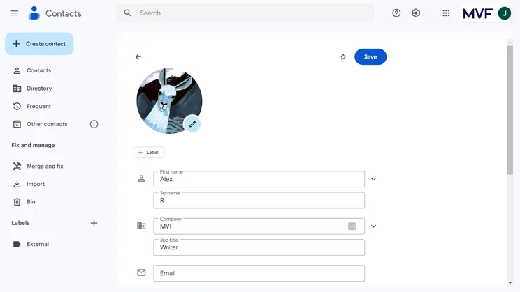 It's easy and simple to add a contact profile within Google Voice.