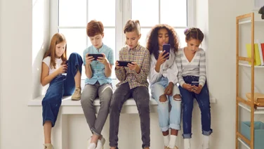 Kids on Phones