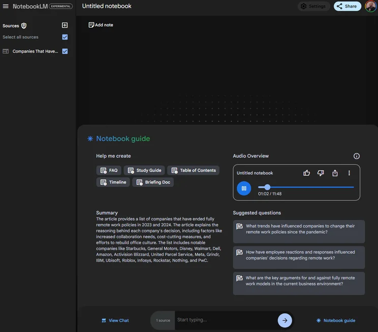 NotebookLM Generated Audio