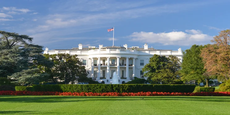 The White House, view view of the lawn