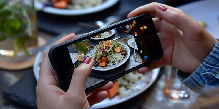 Food Blogging Smartphone