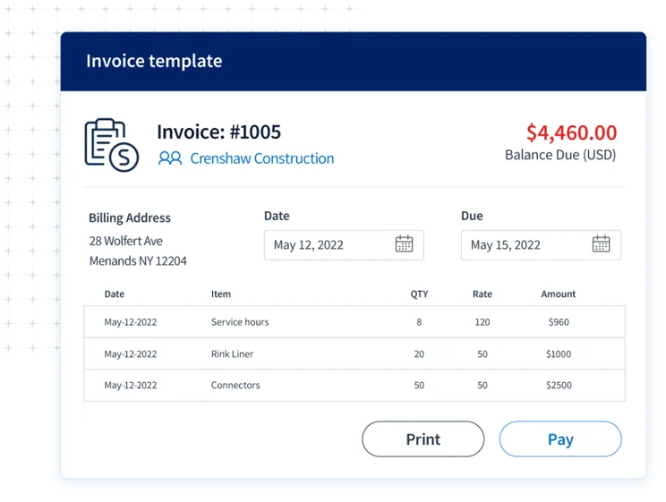 Method CRM Invoice