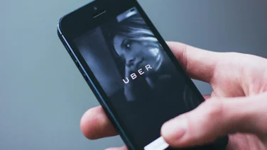 Uber app on a phone