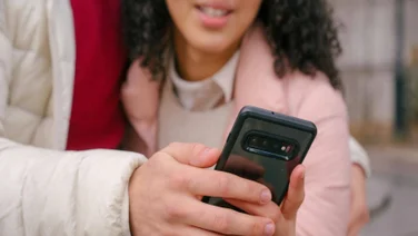 Phone used for a video call