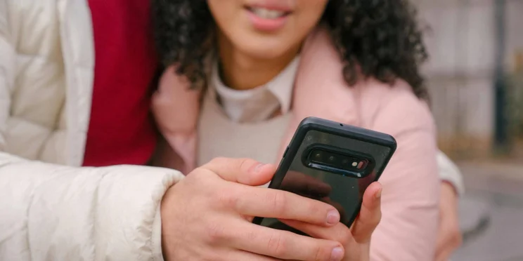 Phone used for a video call