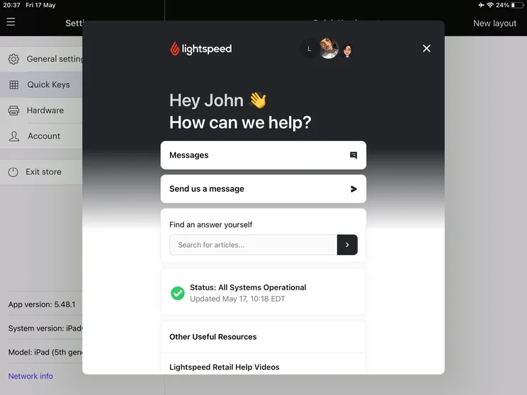 Lightspeed Retail Help & Support. Source: Tech.co testing