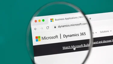 Microsoft dynamics in an open tab on a computer screen.