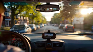 Image of dash cam from within car