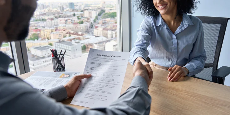 A person getting a job