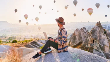 Remote work hot air balloons
