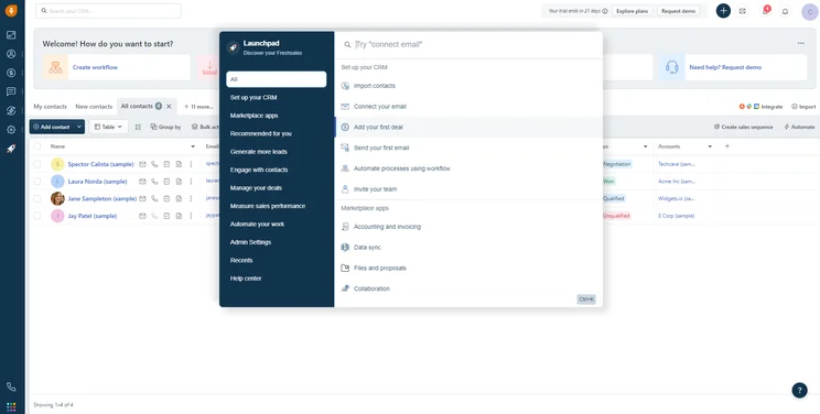 Freshsales Launchpad