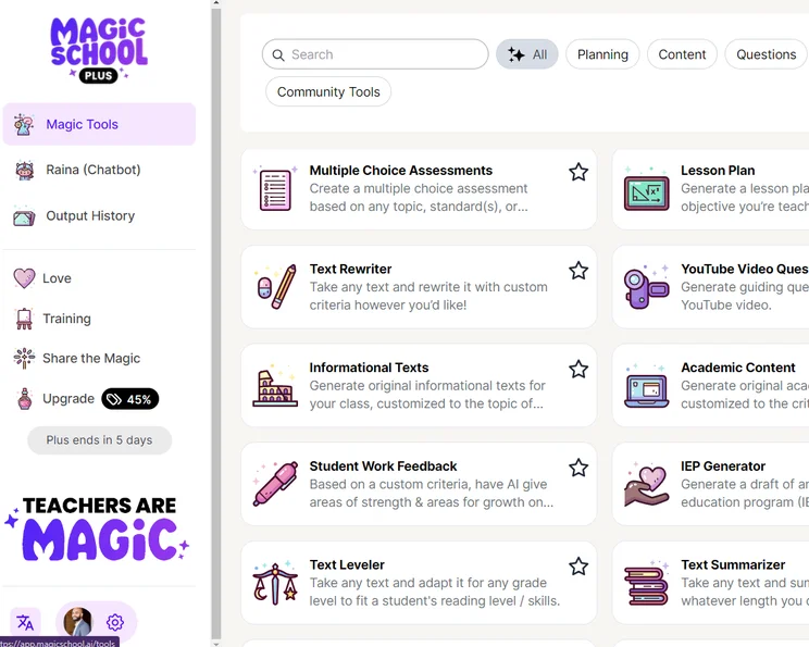 Magic School gives burned out teachers access to over 160 time-saving AI features