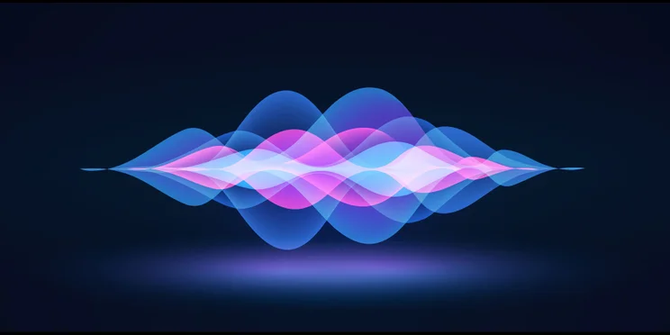 The Siri emblem on a black background.