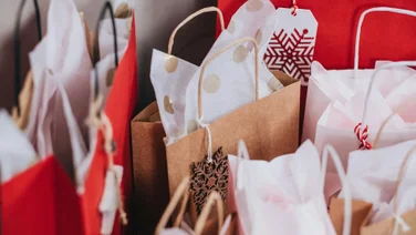 Holiday gifts in bags