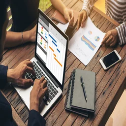 Person working on project management software