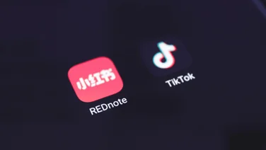 Rednote and TikTok logos side by side