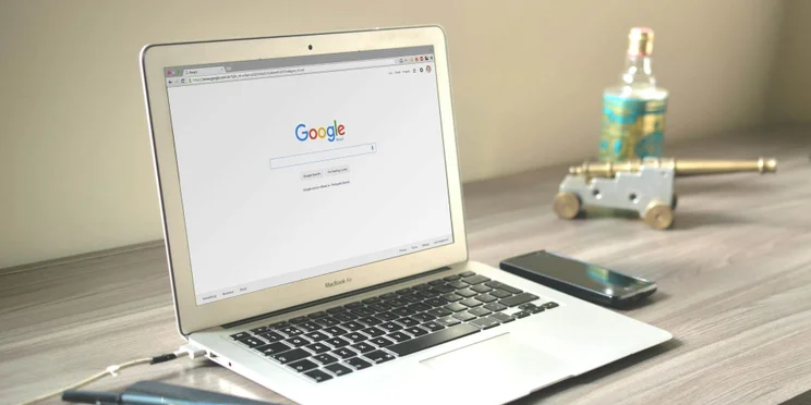 Google Chrome on a laptop